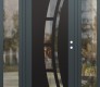 Modern Steel Front Door Diamond C12 64" x 80" anthracite/anthracite clear Glass Panel black LHI with 2 Sidelites clear Glass