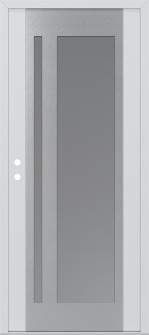 Diamond C15 36" x 80" white/white frosted Glass Panel stainless steel RHI