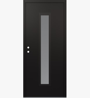 DIAMOND A11 36" X 80" BLACK/WHITE FROSTED GLASS PANEL BLACK RHI