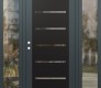Modern Steel Front Door Diamond C11 68" x 80" anthracite/anthracite clear Glass Panel black RHI with 2 Sidelites clear Glass