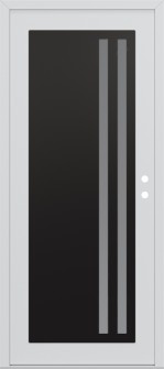 Diamond C6 36" x 80" white/white frosted Glass Panel black LHI