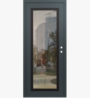 Diamond C1 36" x 80" anthracite/anthracite clear Glass Panel black LHI