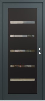 Diamond C7 36" x 80" anthracite/anthracite clear Glass Panel black LHI