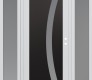Modern Steel Front Door Diamond C4 60" x 80" white/white frosted Glass Panel black LHI with 2 Sidelites frosted Glass