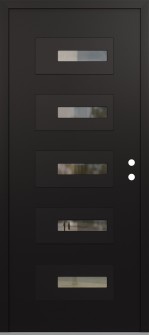 Diamond D6 36" x 80" black/black clear Glass Panel black LHI