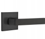 Modern Steel Front Door EMTEK DUMONT LEVER WITH SQUARE ROSETTE PASSAGE RH FLAT BLACK (US19) 5110