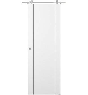 Palladio 2U Black Bianco Noble Barn doors