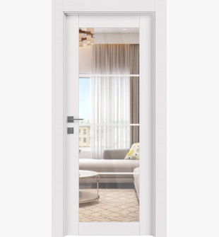 Smart Pro 4 Lite Clear Vetro Polar White Single Doors