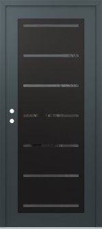 Diamond C11 36" x 80" anthracite/anthracite mirrored Glass Panel black RHI