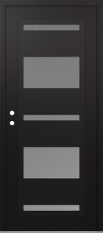 Diamond C10 36" x 80" black/white frosted Glass Panel black RHI