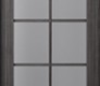 Modern Interior DOOR SLAB PALLADIO 10 LITE VETRO GRAY OAK 28" X 80" X 1 9/16" TEMPERED FROSTED GLASS