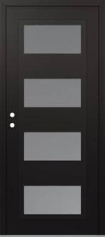 Diamond C2 36" x 80" black/white frosted Glass Panel black RHI