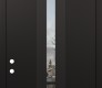 DIAMOND A3 36" X 96" BLACK/BLACK CLEAR GLASS PANEL BLACK LHI WITH TRANSOM FROSTED GLASS