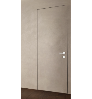Primed Door Example For Plastering In Brown Frameless