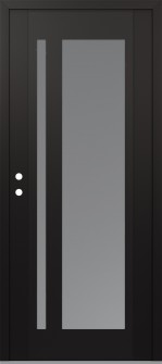 Diamond C15 36" x 80" black/white frosted Glass Panel black RHI