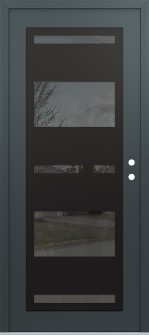 Diamond C10 36" x 80" anthracite/anthracite mirrored Glass Panel black LHI