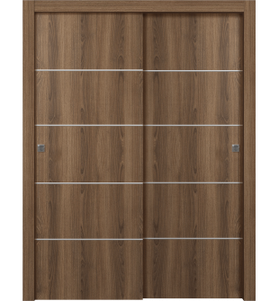 Optima 4H Pecan Nutwood Bypass doors