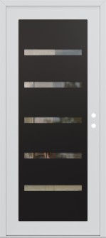 Diamond C7 36" x 80" white/white clear Glass Panel black LHI