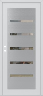 Diamond C7 36" x 80" white/white clear Glass Panel stainless steel RHI