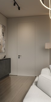 Primed Door Example For Painting In Grey