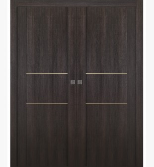 Avon 01 2H Gold Veralinga Oak Double pocket doors