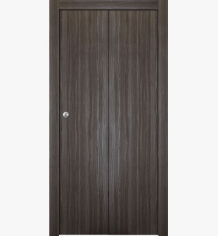 Unica Gray Oak Bi-folding doors