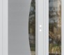Modern Steel Front Door Diamond C13 48" x 80" white/white clear Glass Panel stainless steel LHI with Sidelite clear Glass