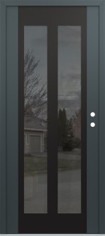 Diamond C14 36" x 80" anthracite/anthracite mirrored Glass Panel black LHI