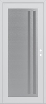 Diamond C6 36" x 80" white/white frosted Glass Panel stainless steel LHI