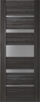 DOOR SLAB KINA VETRO GRAY OAK 18" X 80" X 1 9/16" FROSTED GLASS