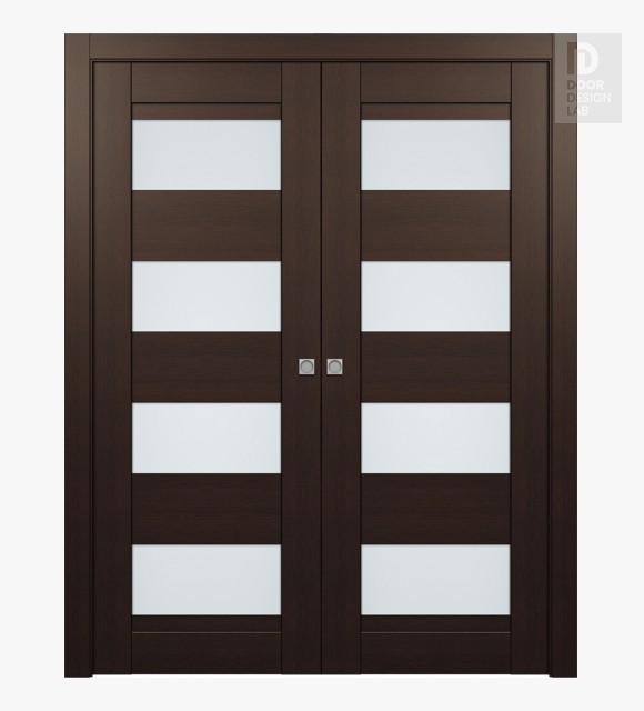 Della Vetro Veralinga Oak Modern Interior Double Pocket Doors by Belldinni