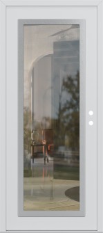 Diamond C1 36" x 80" white/white clear Glass Panel stainless steel LHI