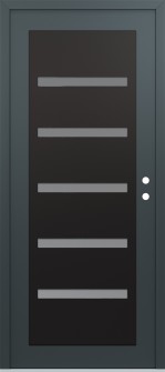 Diamond C7 36" x 80" anthracite/anthracite frosted Glass Panel black LHI