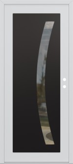 Diamond C4 36" x 80" white/white clear Glass Panel black LHI