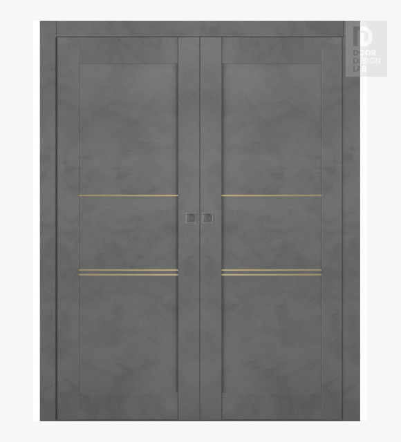 Avon 07 3H Gold Dark Urban Double pocket doors
