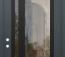 Modern Steel Front Door Diamond C15 36" x 96" anthracite/anthracite clear Glass Panel black RHI with Transom frosted Glass