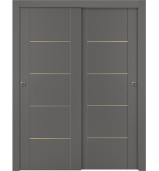 Avon 01 4H Gold Gray Matte Bypass doors
