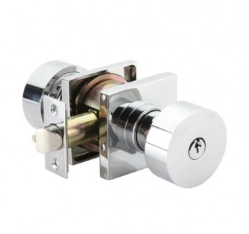 EMTEK ROUND KNOB WITH DISK ROSETTE DUMMY 5015 POLISHED CHROME US26