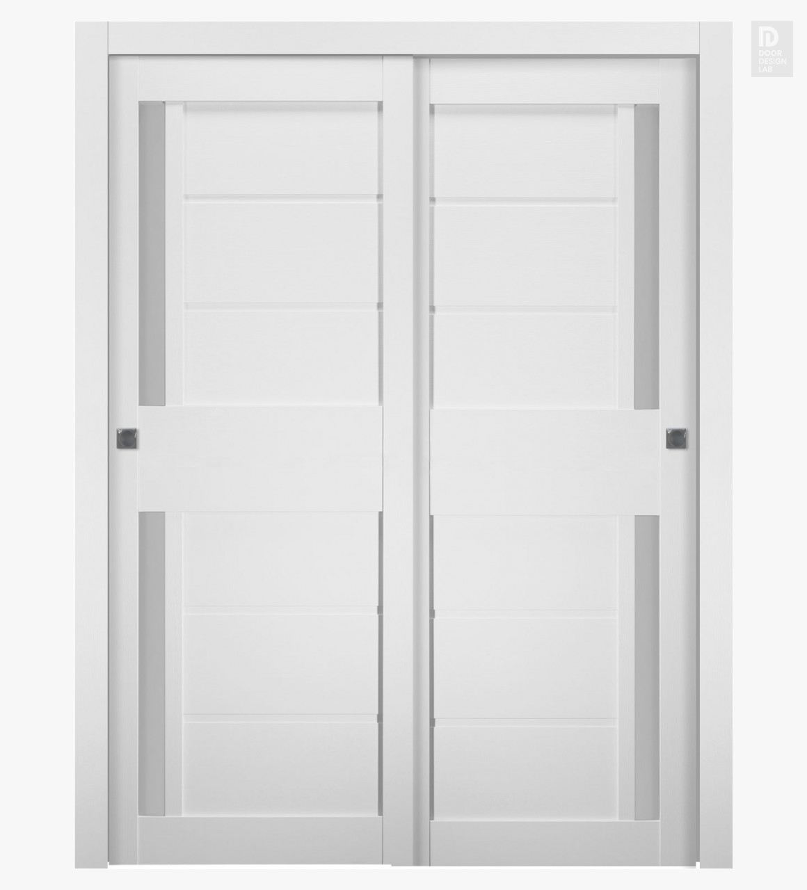 Modern interior door Esta Vetro Bianco Noble Bypass for $618.00 | Door ...