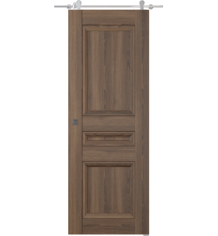 Oxford Duo 07 2R Pecan Nutwood Barn doors