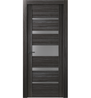 Kina Vetro Gray Oak Single Doors