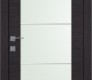 Avanti 202 4H Vetro Black Apricot Modern Interior Door by Belldinni