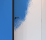 Modern Interior RTA DOOR SLAB EXAMPLE FLUSH LVL PRIMED DOOR FOR PAINTING IN BLUE 42" X 108" X 1 3/4"