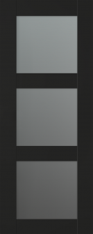 DOOR SLAB AVON 3 LITE VETRO BLACK MATTE 32" X 92 1/2" X 1 3/4"
