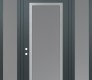 Modern Steel Front Door Diamond C1 68" x 96" anthracite/anthracite frosted Glass Panel stainless steel RHI with 2 Sidelites and Transom frosted Glass