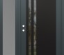 Modern Steel Front Door Diamond C6 50" x 80" anthracite/anthracite clear Glass Panel black RHI with Sidelite frosted Glass