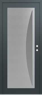 Diamond C13 36" x 80" anthracite/anthracite frosted Glass Panel stainless steel LHI