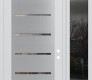 Modern Steel Front Door Diamond C11 50" x 96" white/white clear Glass Panel stainless steel LHI with Sidelite and Transom mirrored Glass