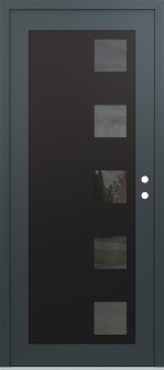 Diamond C5 36" x 80" anthracite/anthracite mirrored Glass Panel black LHI