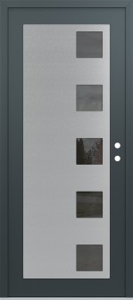 Diamond C5 36" x 80" anthracite/anthracite mirrored Glass Panel stainless steel LHI